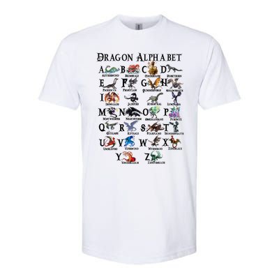 Types Of Dragons Alphabet Az Abc Dragon Identification Softstyle CVC T-Shirt