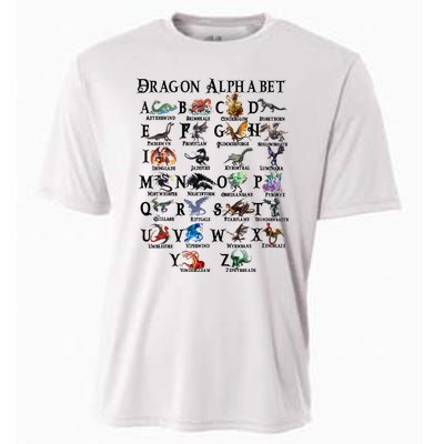 Types Of Dragons Alphabet Az Abc Dragon Identification Cooling Performance Crew T-Shirt