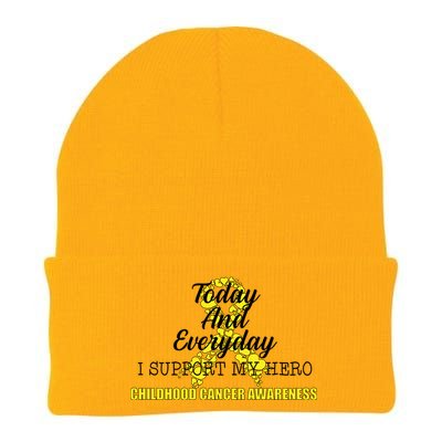 Today Everyday I Support My Hero Childhood Cancer Knit Cap Winter Beanie