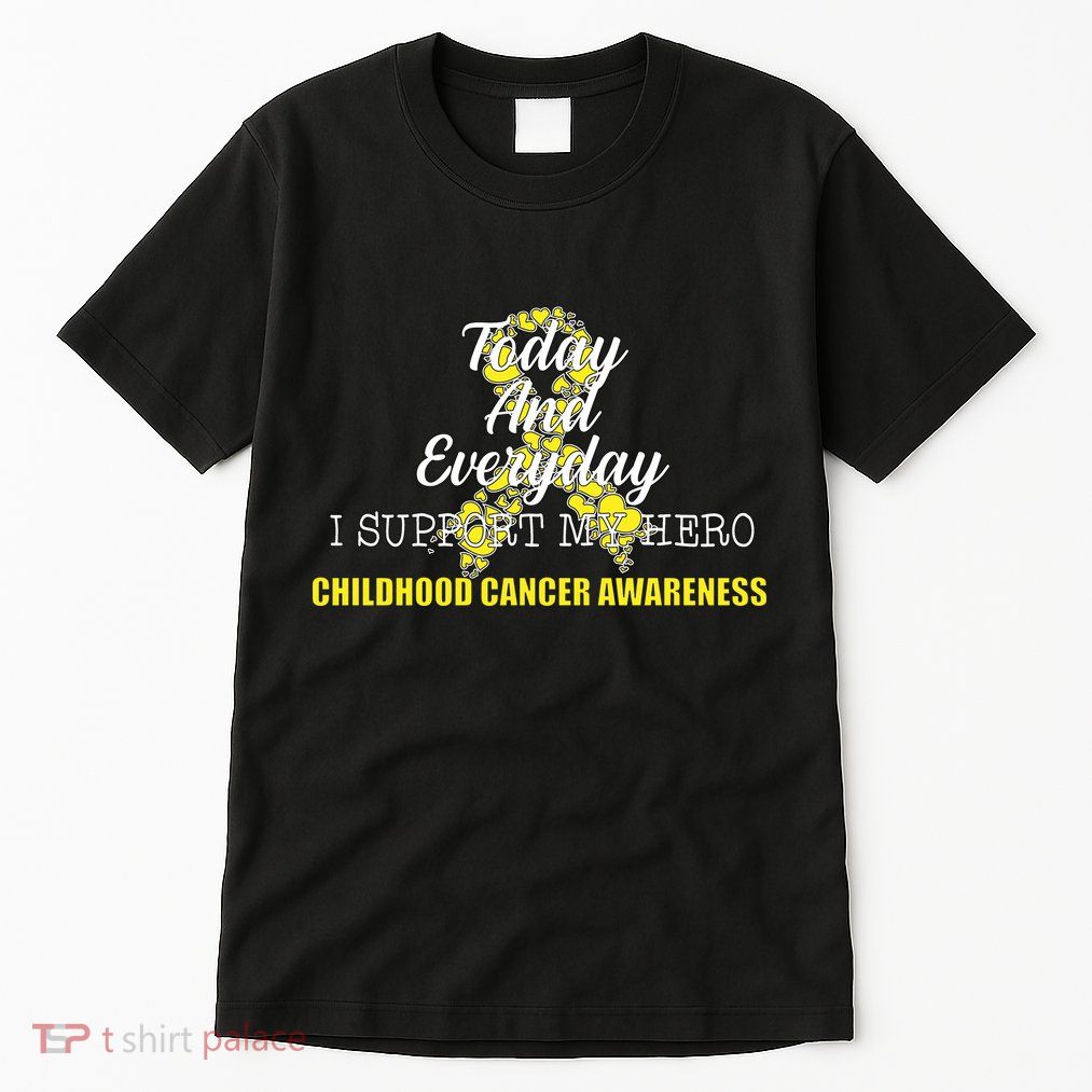 Today Everyday I Support My Hero Childhood Cancer Tall T-Shirt