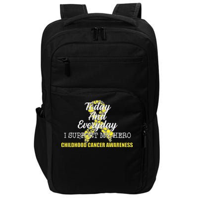 Today Everyday I Support My Hero Childhood Cancer Impact Tech Backpack