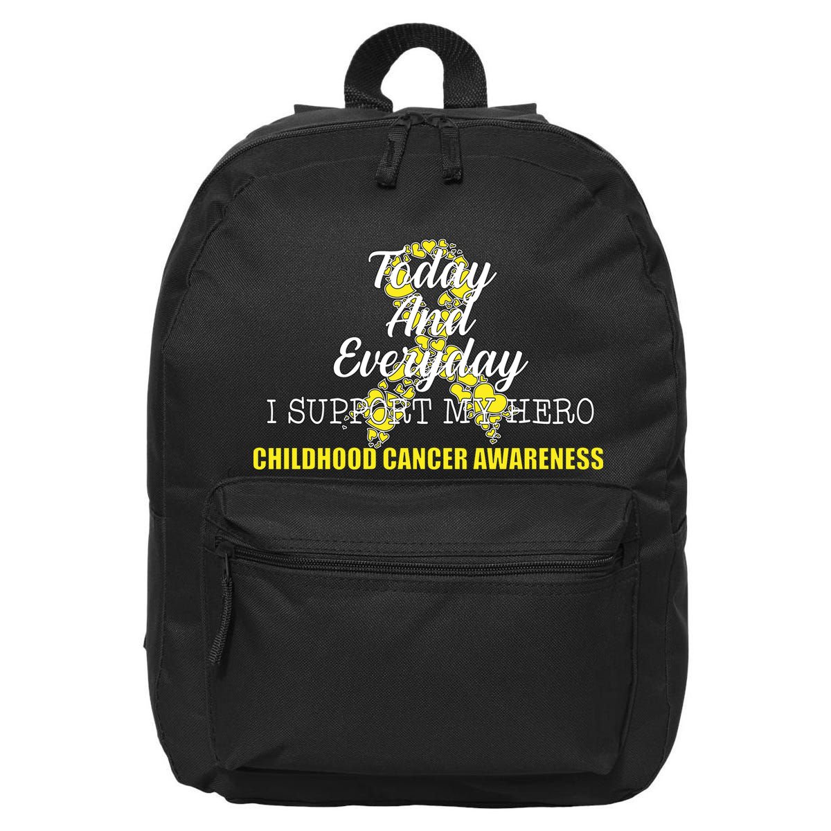 Today Everyday I Support My Hero Childhood Cancer 16 in Basic Backpack