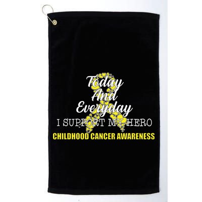 Today Everyday I Support My Hero Childhood Cancer Golf Towel