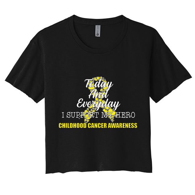 Today Everyday I Support My Hero Childhood Cancer Crop Top