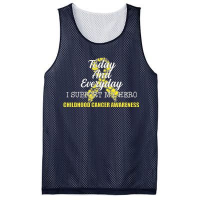 Today Everyday I Support My Hero Childhood Cancer Mesh Reversible Basketball Jersey Tank