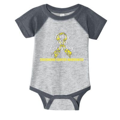 Today Everyday I Support My Hero Childhood Cancer Infant Baby Jersey Bodysuit