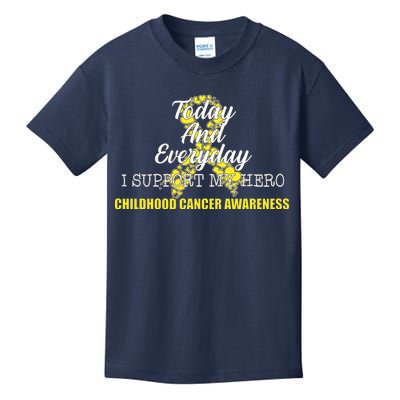 Today Everyday I Support My Hero Childhood Cancer Kids T-Shirt