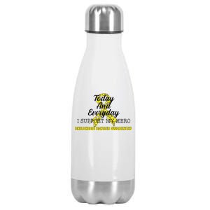 Today Everyday I Support My Hero Childhood Cancer Stainless Steel Insulated Water Bottle