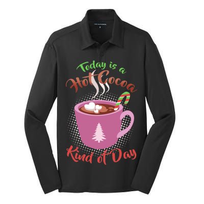 Today Is A Hot Cocoa Kind Of Day Silk Touch Performance Long Sleeve Polo