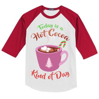 Today Is A Hot Cocoa Kind Of Day Kids Colorblock Raglan Jersey