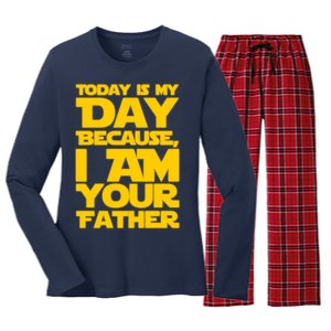 Today Is My Day Because I Am Your Father Women's Long Sleeve Flannel Pajama Set 