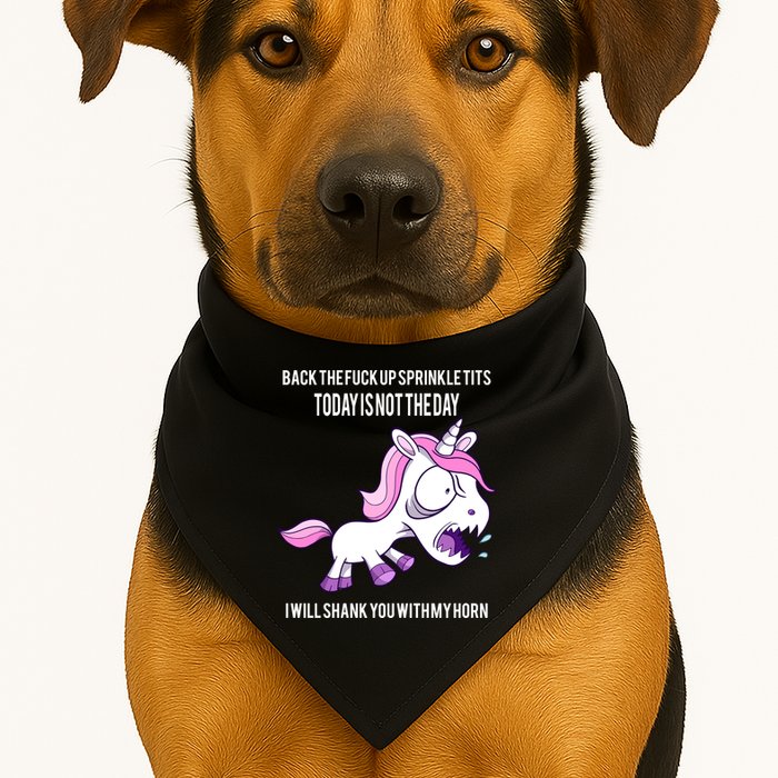 Today Is Not The Day Shank You Unicorn Horn USA-Made Doggie Bandana