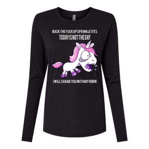 Today Is Not The Day Shank You Unicorn Horn Womens Cotton Relaxed Long Sleeve T-Shirt