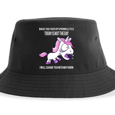 Today Is Not The Day Shank You Unicorn Horn Sustainable Bucket Hat