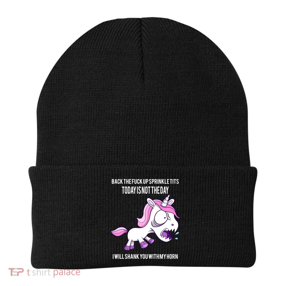 Today Is Not The Day Shank You Unicorn Horn Beanie