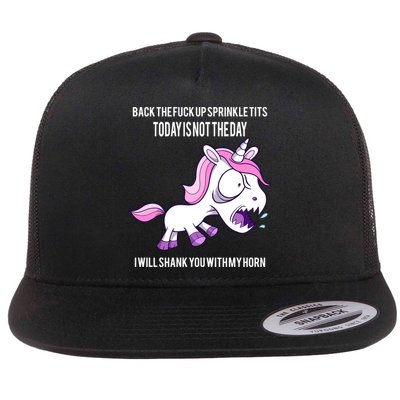 Today Is Not The Day Shank You Unicorn Horn Flatbill Hat