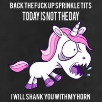 Today Is Not The Day Shank You Unicorn Horn Tumbler