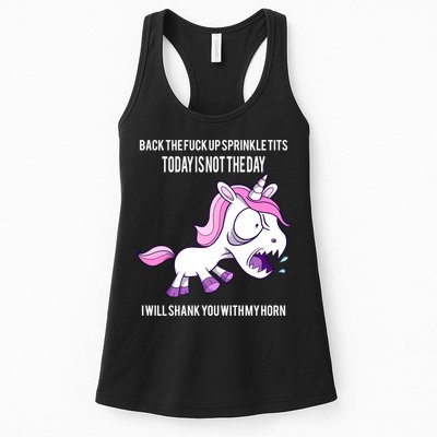 Today Is Not The Day Shank You Unicorn Horn Womens Tank Top