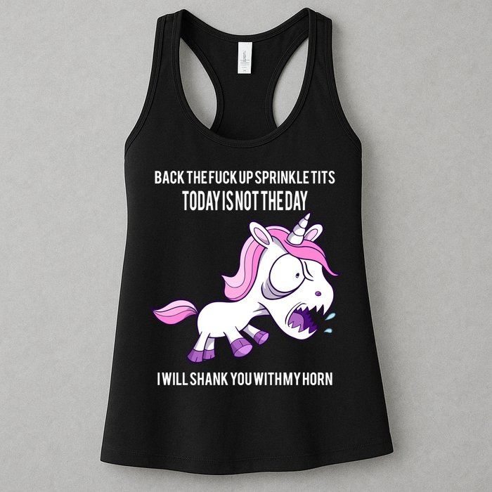 Today Is Not The Day Shank You Unicorn Horn Womens Tank Top