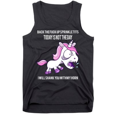 Today Is Not The Day Shank You Unicorn Horn Tank Top