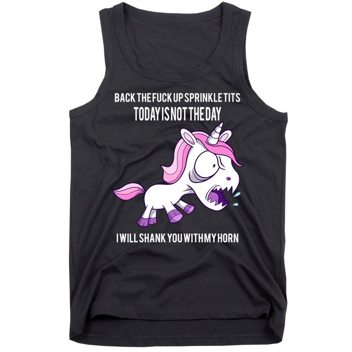 Today Is Not The Day Shank You Unicorn Horn Tank Top