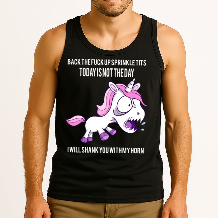 Today Is Not The Day Shank You Unicorn Horn Tank Top