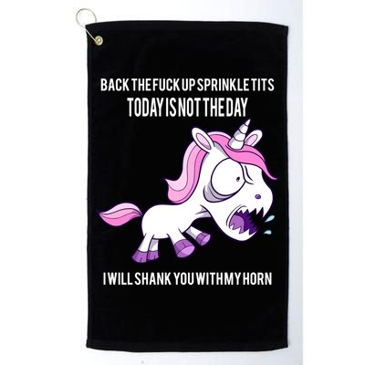 Today Is Not The Day Shank You Unicorn Horn Golf Towel