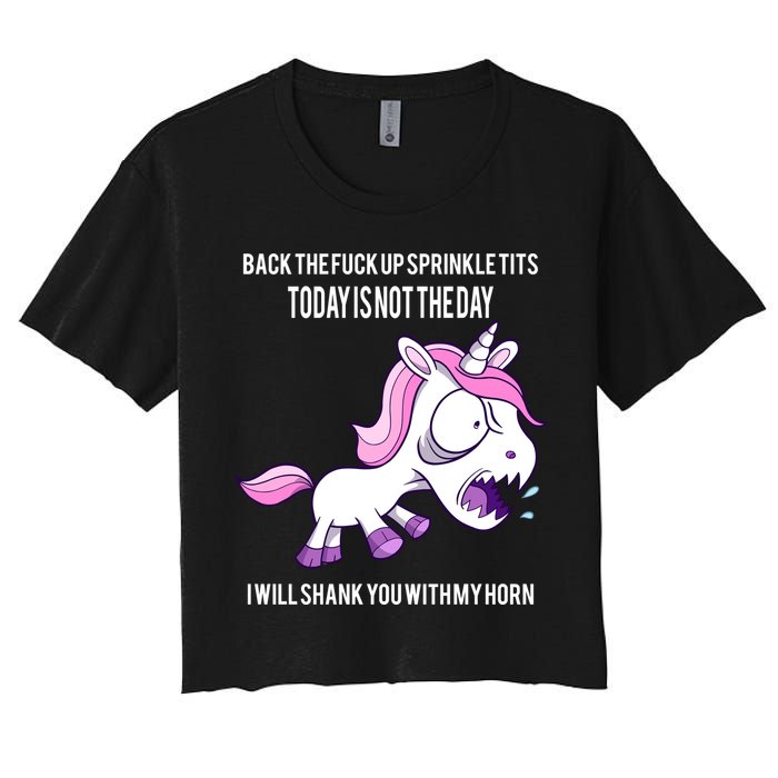 Today Is Not The Day Shank You Unicorn Horn Crop Top