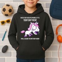 Today Is Not The Day Shank You Unicorn Horn Kids Hoodie