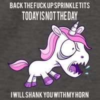 Today Is Not The Day Shank You Unicorn Horn Vector Backpack