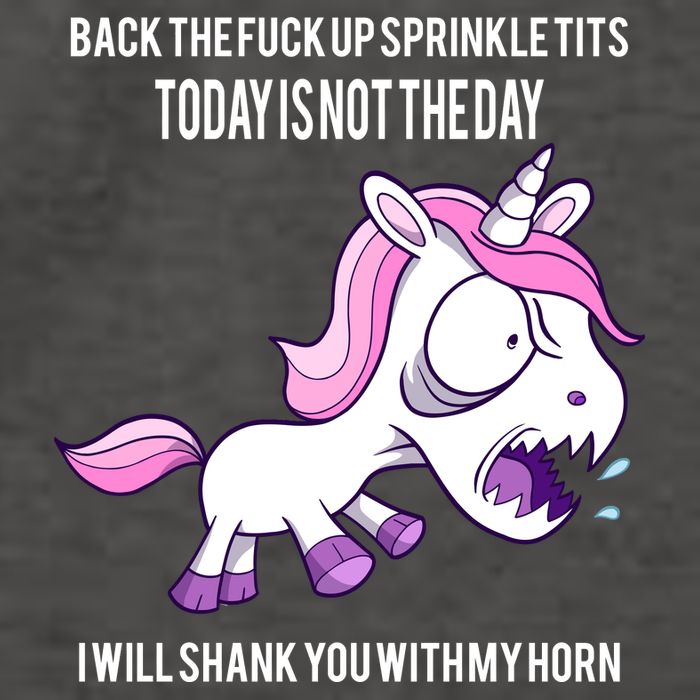 Today Is Not The Day Shank You Unicorn Horn Vector Backpack