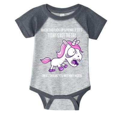 Today Is Not The Day Shank You Unicorn Horn Infant Baby Jersey Bodysuit