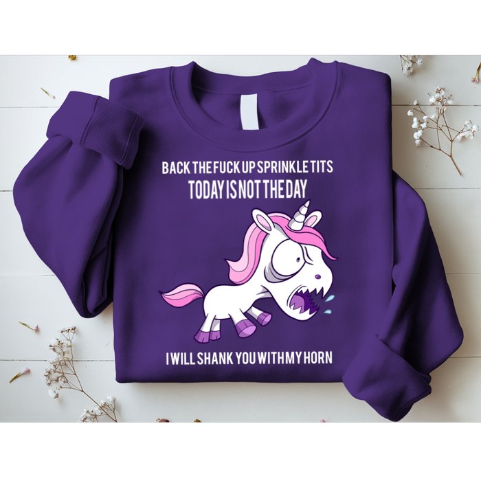 Today Is Not The Day Shank You Unicorn Horn Sweatshirt