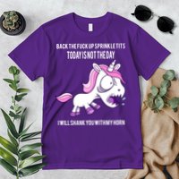 Today Is Not The Day Shank You Unicorn Horn Premium T-Shirt
