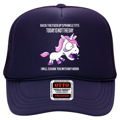 Today Is Not The Day Shank You Unicorn Horn Trucker Hat