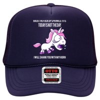 Today Is Not The Day Shank You Unicorn Horn Trucker Hat