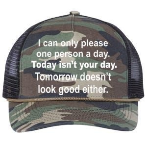 Today Isn't Your Day Funny Sayings Retro Rope Trucker Hat Cap