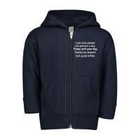 Today Isn't Your Day Funny Sayings Toddler Zip Fleece Hoodie