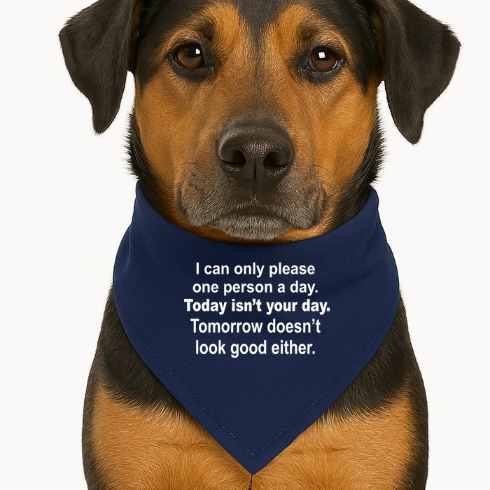 Today Isn't Your Day Funny Sayings USA-Made Doggie Bandana