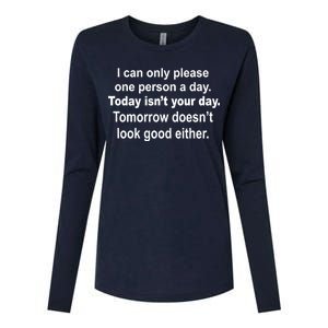 Today Isn't Your Day Funny Sayings Womens Cotton Relaxed Long Sleeve T-Shirt