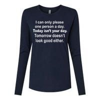 Today Isn't Your Day Funny Sayings Womens Cotton Relaxed Long Sleeve T-Shirt