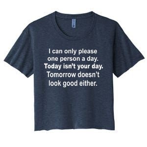 Today Isn't Your Day Funny Sayings Women's Crop Top Tee