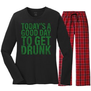 Today's a good day to get drunk Women's Long Sleeve Flannel Pajama Set 