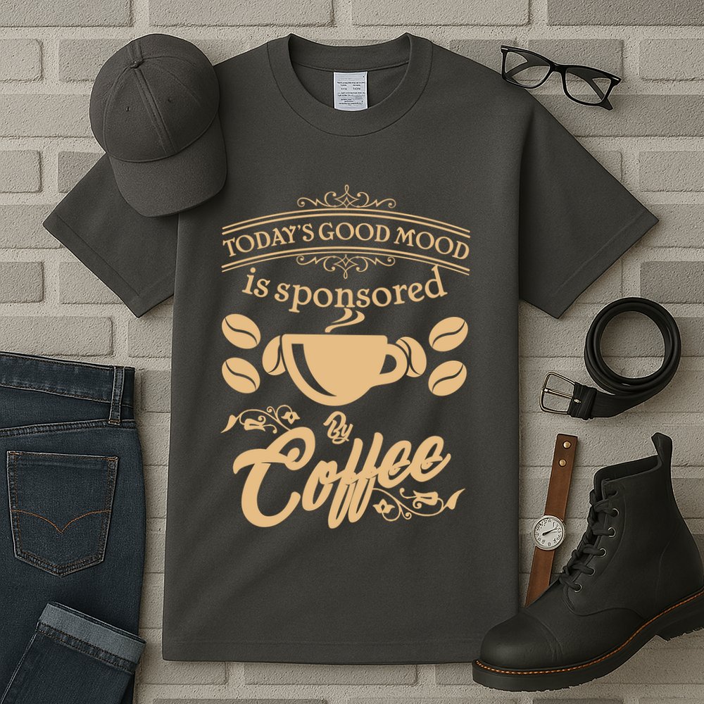 Today's Good Mood is Sponsored By Coffee Tall T-Shirt