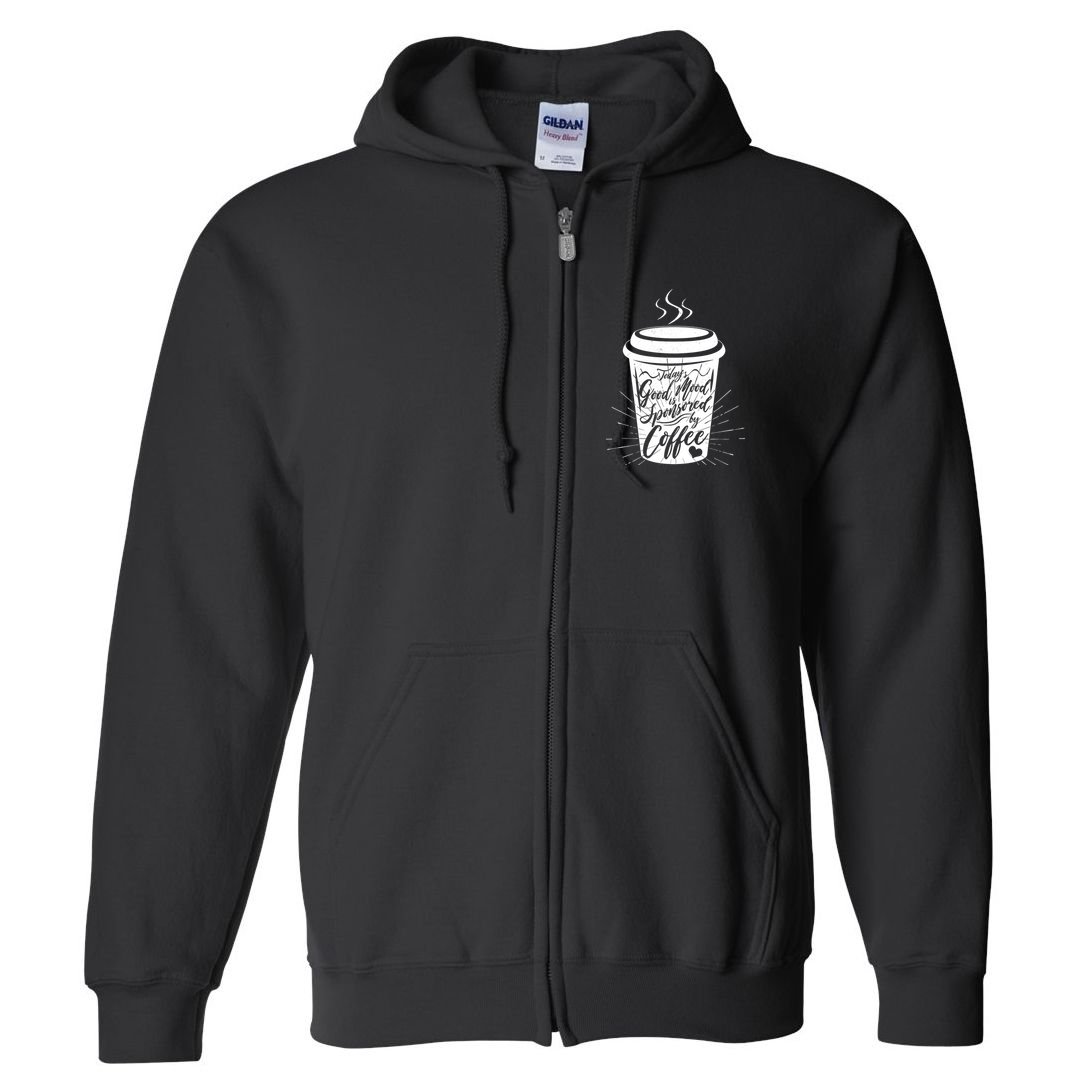 Today's Good Mood Is Sponsored By Coffee Lover Full Zip Hoodie
