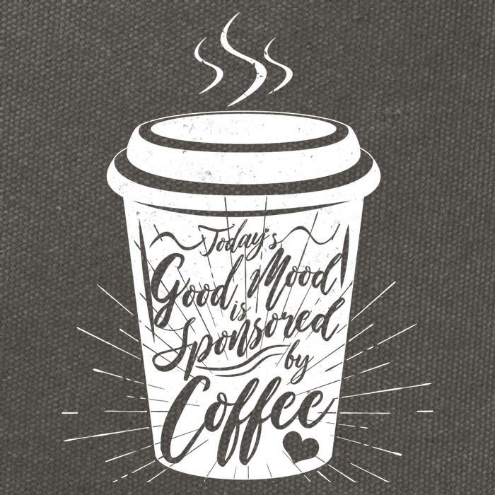 Today's Good Mood Is Sponsored By Coffee Lover Cotton Canvas Backpack