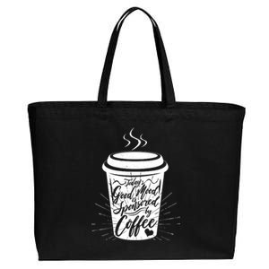 Today's Good Mood Is Sponsored By Coffee Lover Cotton Canvas Jumbo Tote