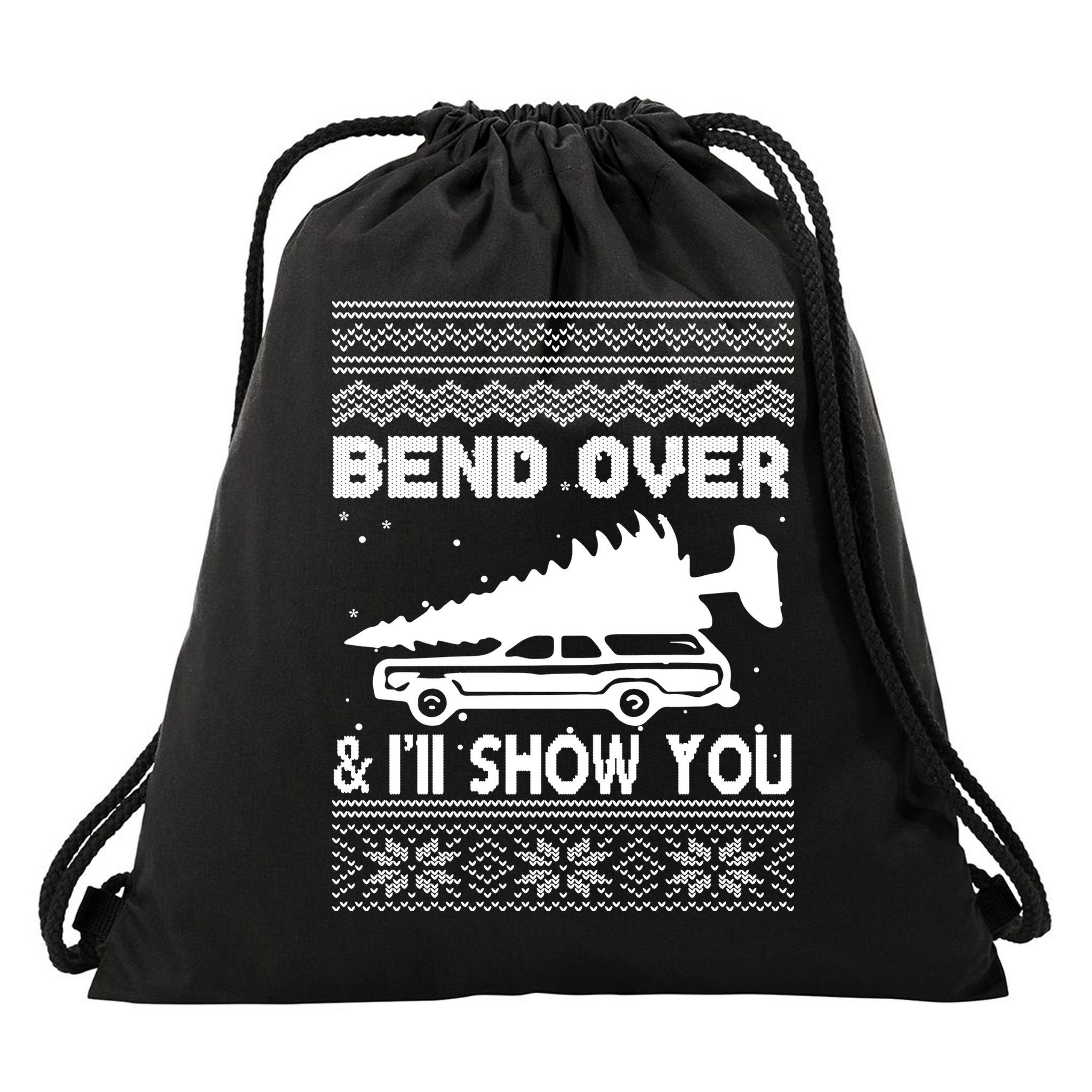 Todd Margo Couples Ugly Christmas Vacation I'll Show You Drawstring Bag