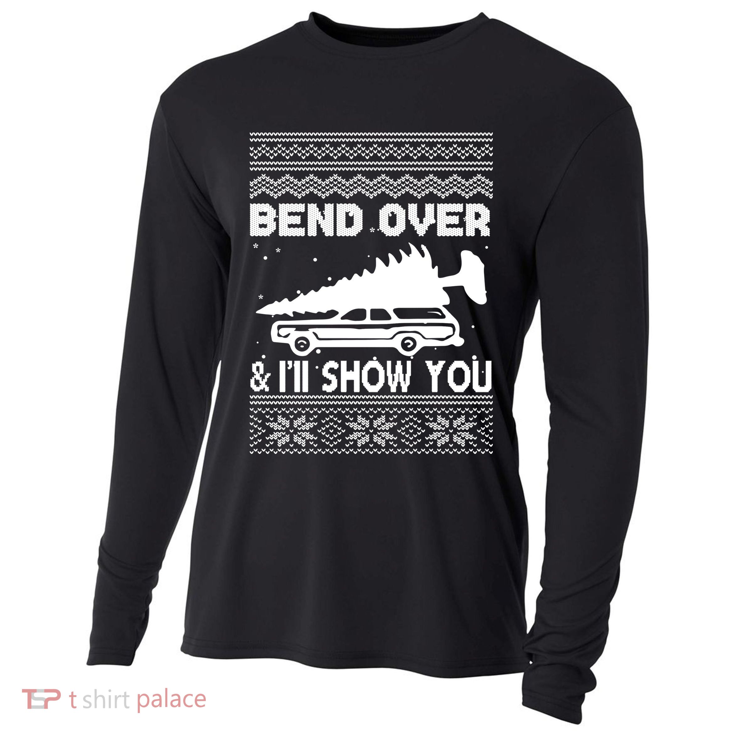 Todd Margo Couples Ugly Christmas Vacation I'll Show You Cooling Performance Long Sleeve Crew