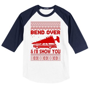 Todd Margo Couples Ugly Christmas Vacation I'll Show You Baseball Sleeve Shirt